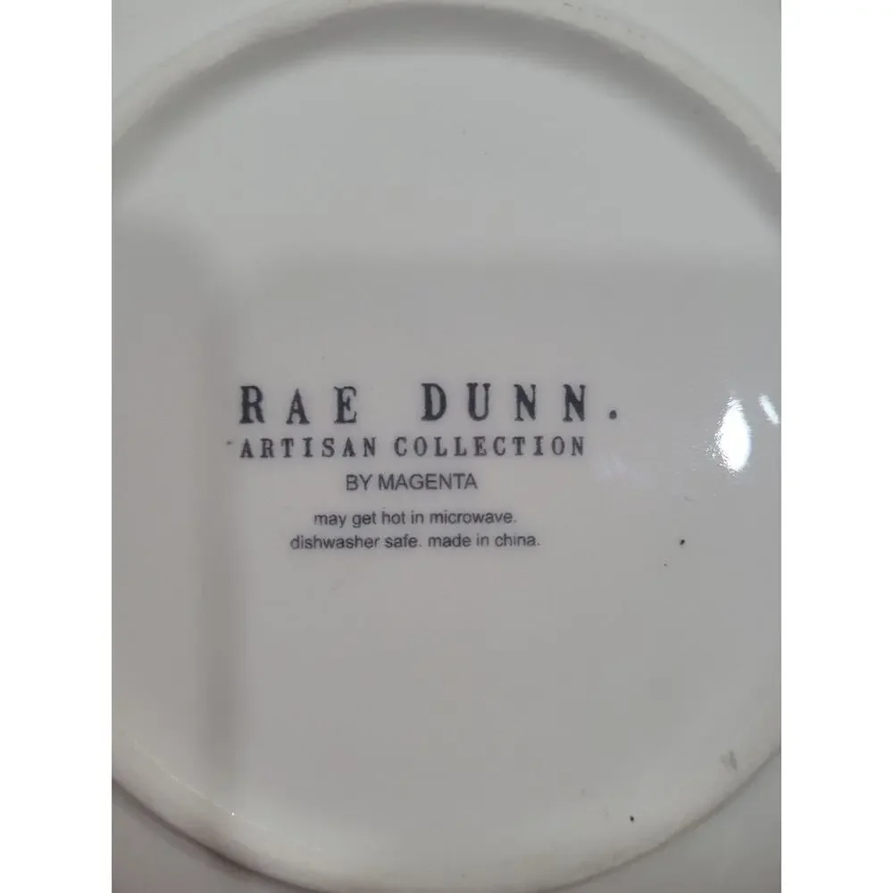 Rae Dunn Magenta Holiday Christmas Elf and Star Cheer Magic Appetizer‎ Plates #5